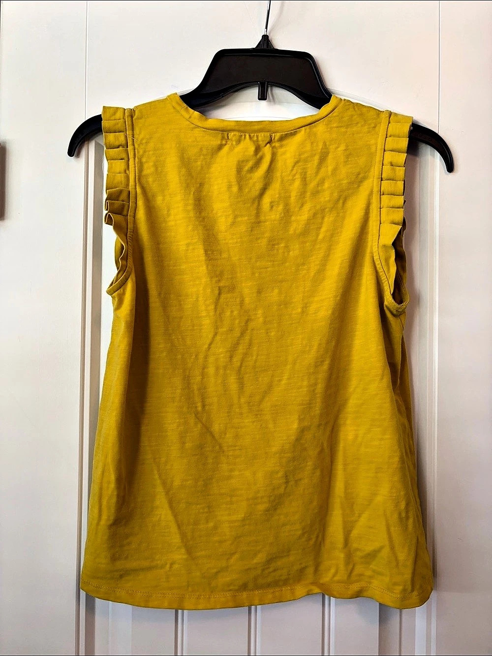 THML Ruffle Shoulder Tank Yellow XS - Picture 3 of 7